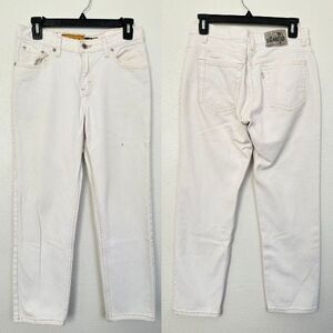 Levi's Lowcut Silver Tab Vintage Jeans White Zip Fly Straight Leg Cotton Size 28